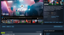 Halaman FC26 yang menampilkan diskon di steam (Sumber:Steam APP)
