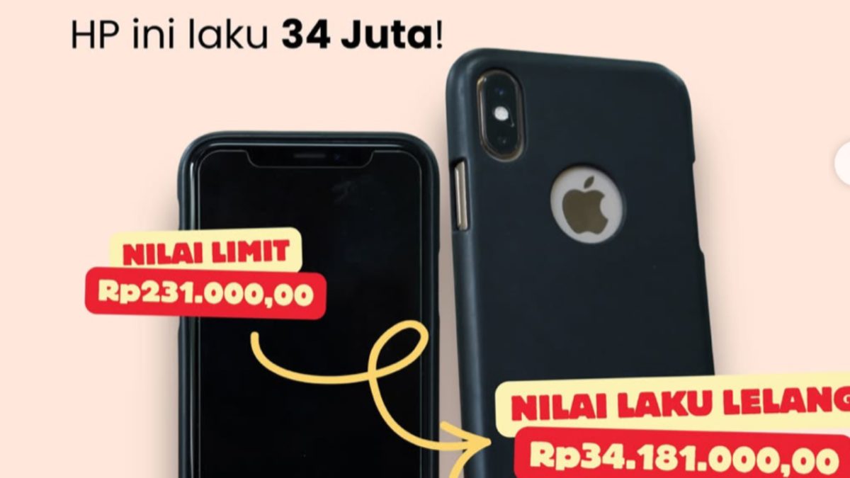 Potret iPhone XS rampasan KPK yang laku terjual Rp34 juta dalam lelang KPK. (Sumber: Instagram/@lelangkpkofficial)