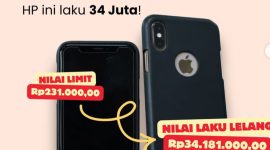 Potret iPhone XS rampasan KPK yang laku terjual Rp34 juta dalam lelang KPK. (Sumber: Instagram/@lelangkpkofficial)