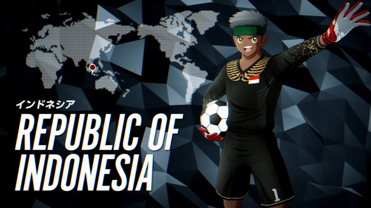 Captain Tsubasa 2: World Fighters mengonfirmasi kehadiran Timnas Indonesia dengan skuad orisinal, termasuk karakter baru bernama Eko Jawato. (Sumber: Bandai Namco)